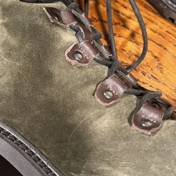 Aquatalia Women Dark Green Suede Leather Boots Shoes Size US 9 - Picture 5 of 6